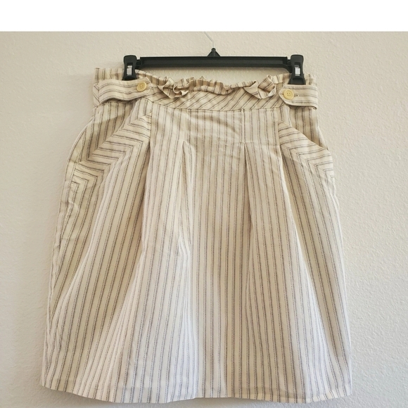 BCBGMaxAzria Dresses & Skirts - BCBGMaxAzria Women's Striped Paperbag Waist Mini Skirt